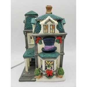 Victorian Christmas Village Hatfield's Habideshry Porcelain Building Holiday Dec
